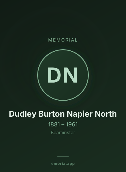 Memorial portrait of Dudley Burton Napier North