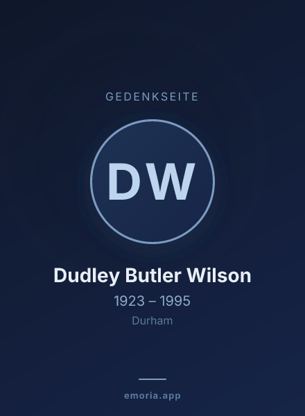 Gedenkportrait von Dudley Butler Wilson