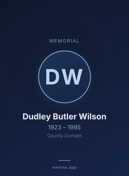 Memorial portrait of Dudley Butler Wilson