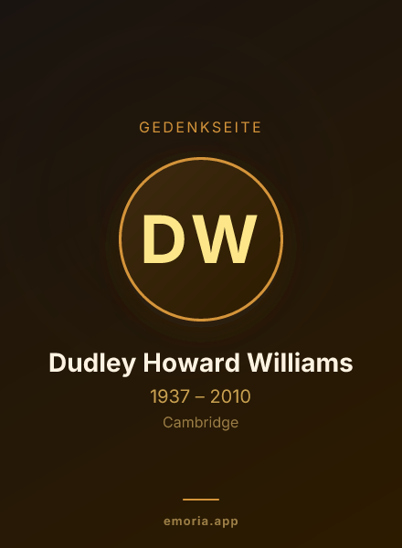 Gedenkportrait von Dudley Howard Williams