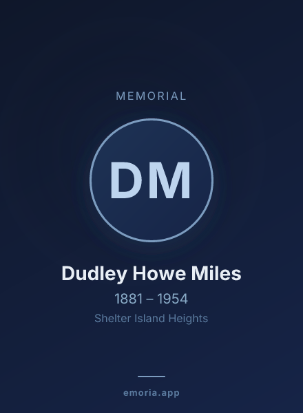 Memorial portrait of Dudley Howe Miles