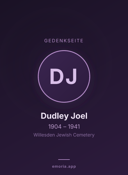 Gedenkportrait von Dudley Joel