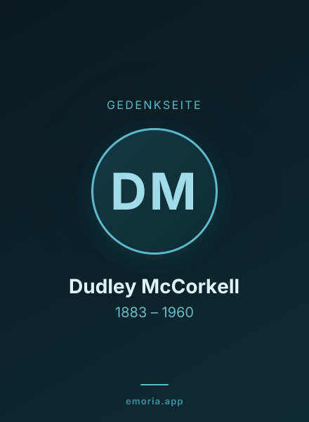 Gedenkportrait von Dudley McCorkell