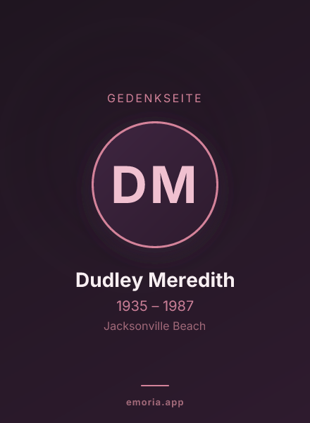 Gedenkportrait von Dudley Meredith