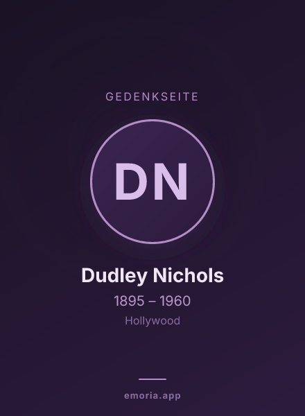 Gedenkportrait von Dudley Nichols