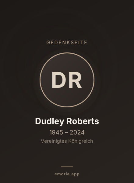 Gedenkportrait von Dudley Roberts
