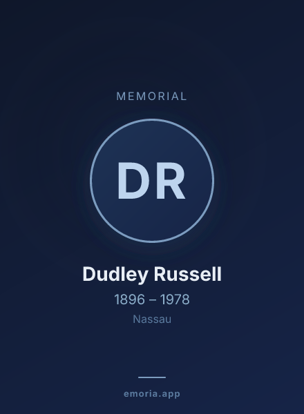 Memorial portrait of Dudley Russell