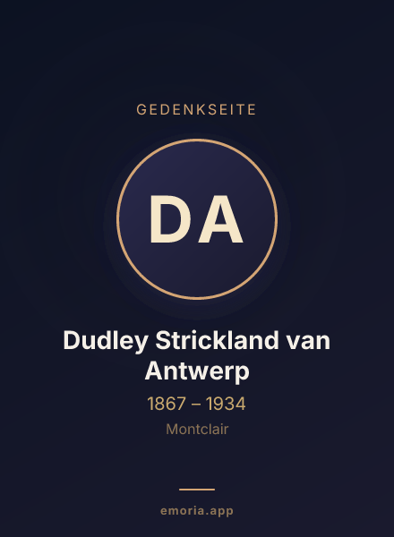 Gedenkportrait von Dudley Strickland van Antwerp