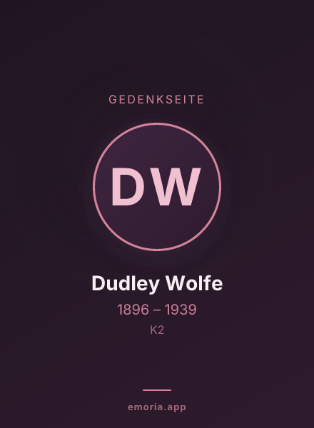 Gedenkportrait von Dudley Wolfe