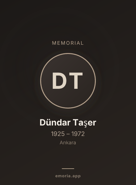 Memorial portrait of Dündar Taşer