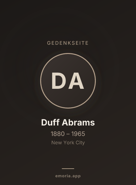 Gedenkportrait von Duff Abrams