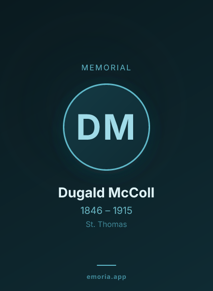 Memorial portrait of Dugald McColl