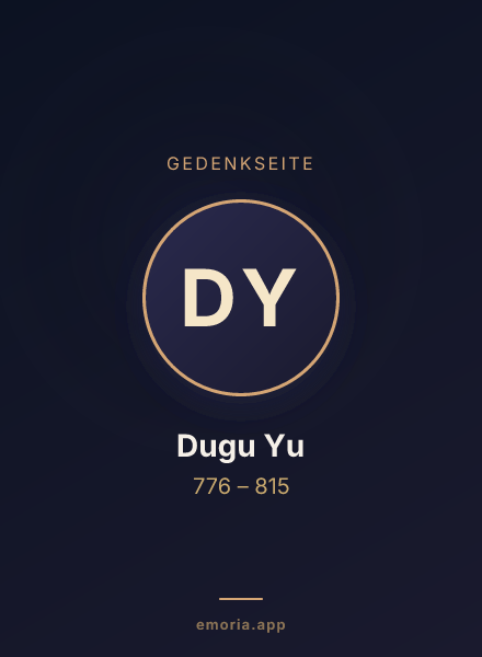 Gedenkportrait von Dugu Yu