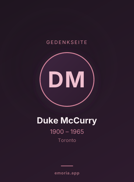 Gedenkportrait von Duke McCurry