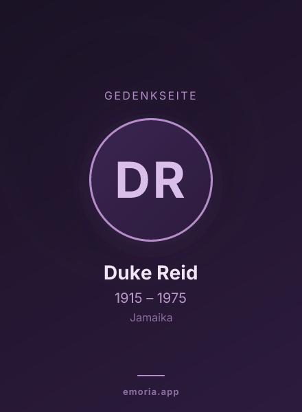 Gedenkportrait von Duke Reid