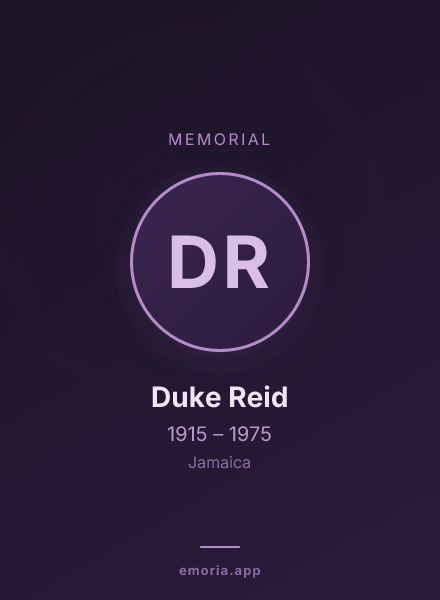 Memorial portrait of Duke Reid
