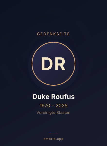 Gedenkportrait von Duke Roufus