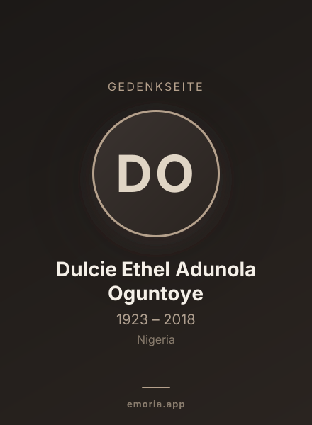 Gedenkportrait von Dulcie Ethel Adunola Oguntoye