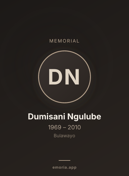 Memorial portrait of Dumisani Ngulube