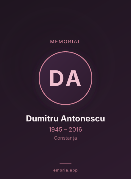 Memorial portrait of Dumitru Antonescu