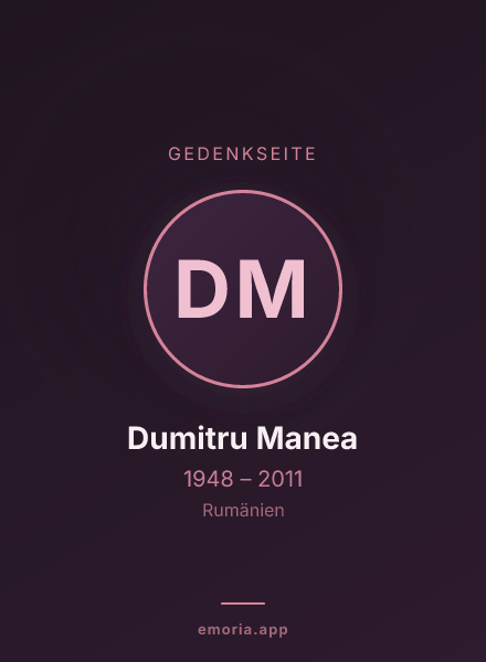 Gedenkportrait von Dumitru Manea