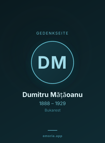 Gedenkportrait von Dumitru Mățăoanu