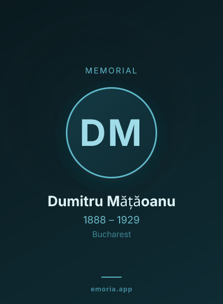 Memorial portrait of Dumitru Mățăoanu