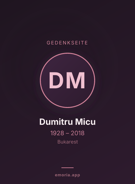 Gedenkportrait von Dumitru Micu