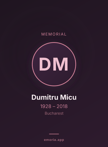Memorial portrait of Dumitru Micu