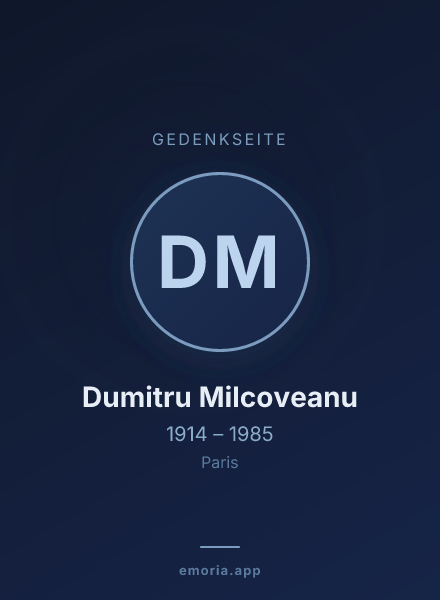 Gedenkportrait von Dumitru Milcoveanu