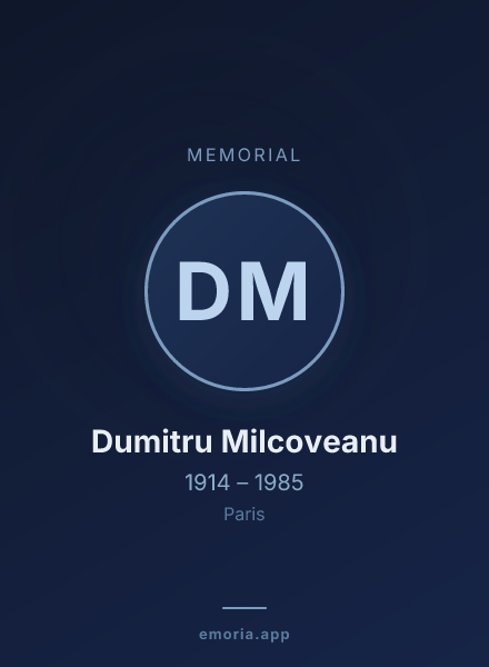 Memorial portrait of Dumitru Milcoveanu