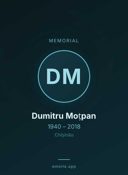 Memorial portrait of Dumitru Moțpan