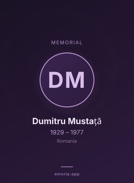 Memorial portrait of Dumitru Mustață
