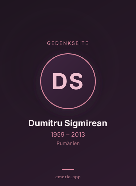Gedenkportrait von Dumitru Sigmirean