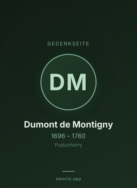 Gedenkportrait von Dumont de Montigny