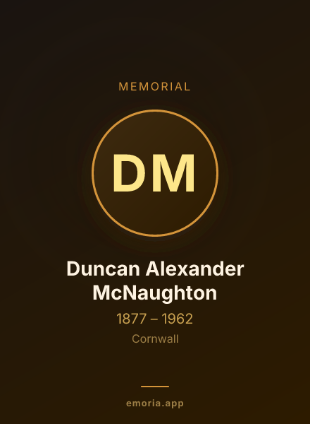 Memorial portrait of Duncan Alexander McNaughton