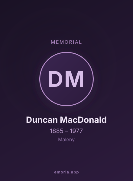 Memorial portrait of Duncan MacDonald