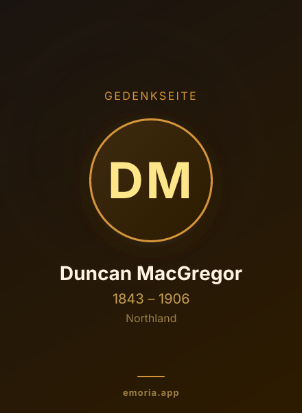 Gedenkportrait von Duncan MacGregor
