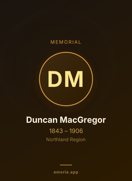 Memorial portrait of Duncan MacGregor
