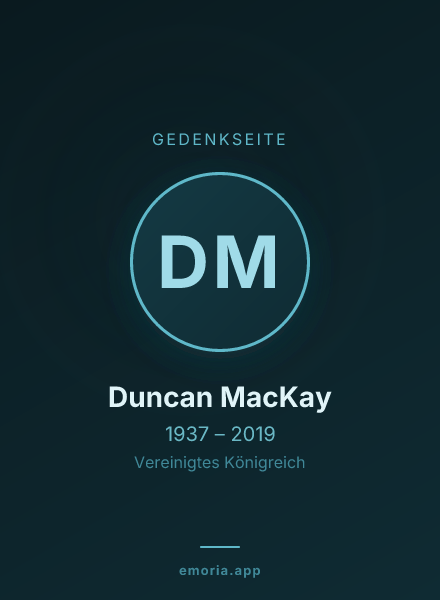 Gedenkportrait von Duncan MacKay