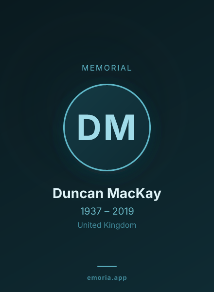 Memorial portrait of Duncan MacKay
