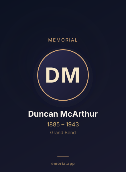 Memorial portrait of Duncan McArthur