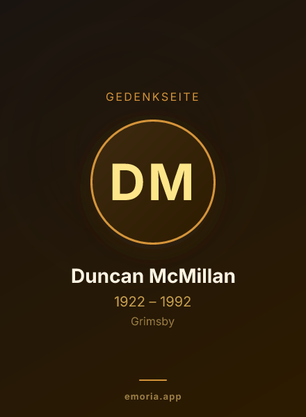 Gedenkportrait von Duncan McMillan