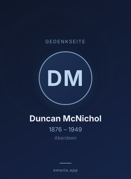 Gedenkportrait von Duncan McNichol