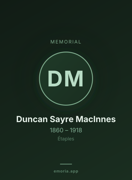 Memorial portrait of Duncan Sayre MacInnes