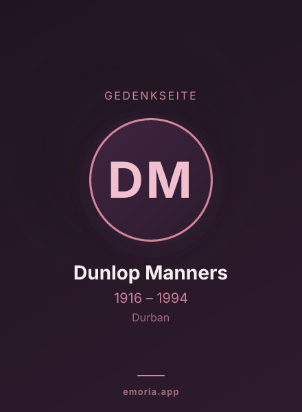 Gedenkportrait von Dunlop Manners
