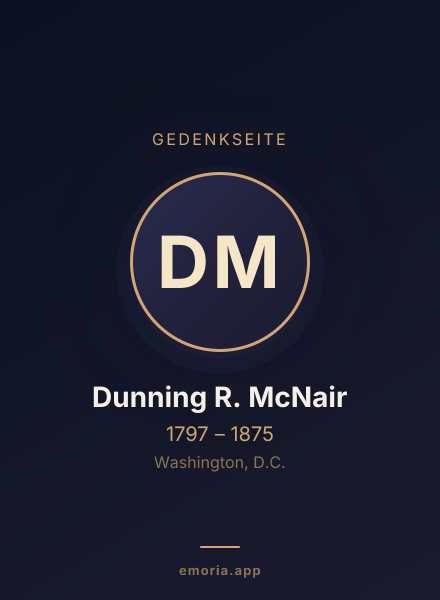 Gedenkportrait von Dunning R. McNair