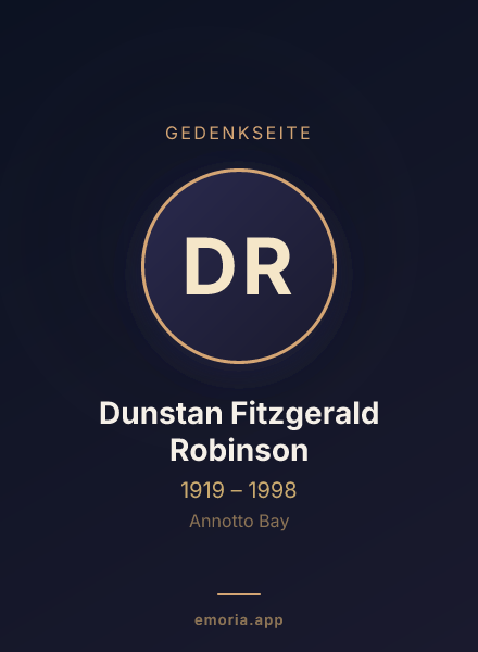 Gedenkportrait von Dunstan Fitzgerald Robinson