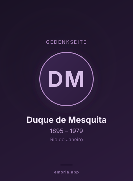 Gedenkportrait von Duque de Mesquita