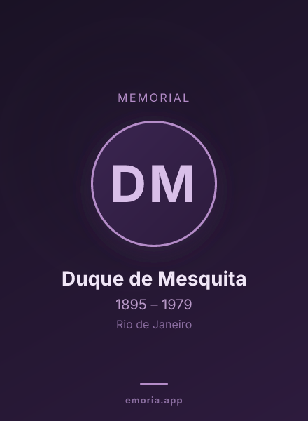 Memorial portrait of Duque de Mesquita